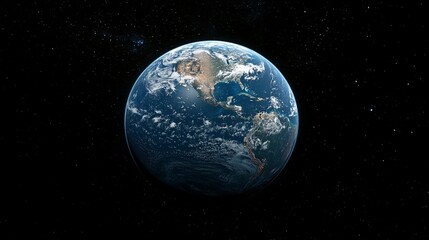Obraz premium A computer-generated image of Earth from space.