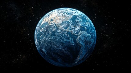 Fototapeta premium two blue globes that appear to be Earth floating through space.