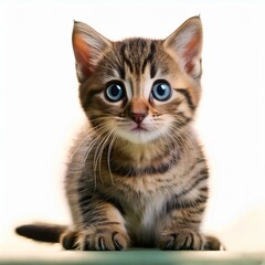 cute tabby cat cub, AI generated