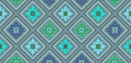 Ethnic abstract ikat art. Aztec ornament print. geometric ethnic pattern seamless color oriental. Design for background ,curtain, carpet, wallpaper, clothing, wrapping, Batik, vector illustration.