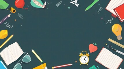 A Vibrant and Inviting Back - to - School Education Banner Background: Setting the Stage for a New Academic Year. This colorful and eye - catching background is perfect for various educational promoti