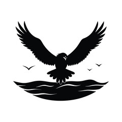 eagle in flight vector illustration