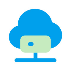 cloud server duo tone icon