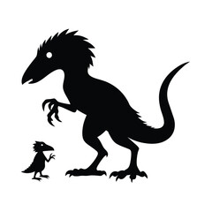 black and white dragon vector illustration