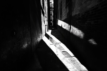 Obraz premium High-contrast shadow play in an urban 