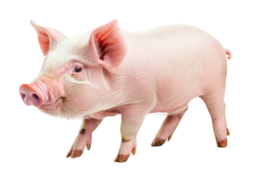 Pig animal PNG clipart isolated on white background.