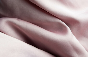 Fototapeta premium Luxurious deep purple silk textile with smooth and flowing drapery.