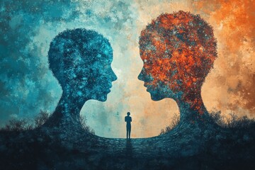 mental health care therapy concept, psychologist counseling to anxiety patient and giving guidance mental therapy care to cure mental health