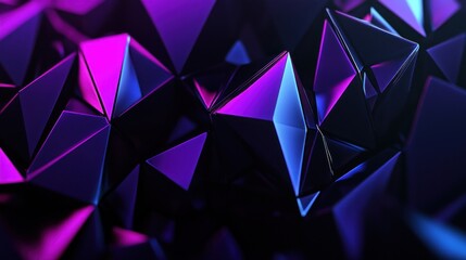 Obraz premium Abstract Geometric Shapes with Purple and Blue