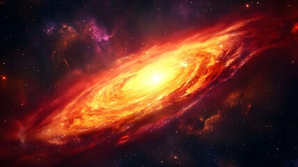Fototapeta premium Vibrant red galaxy background, ideal for web design