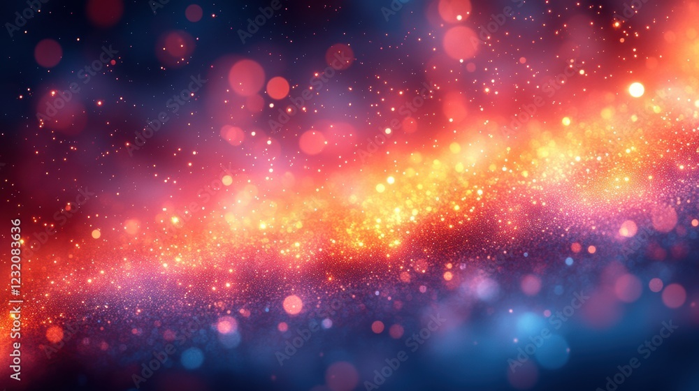Aufkleber this stunning abstract cosmic background features vibrant colors and sparkling lights, creating a me