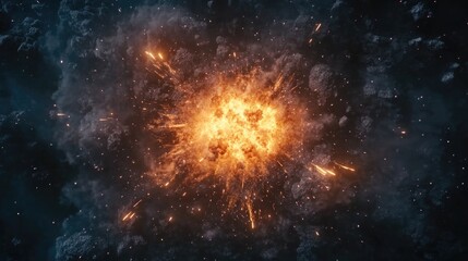 Orange Yellow Smoke Explosion