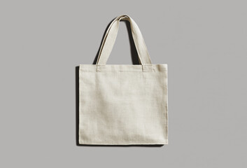 Tote bag mockup. Design minimalistic template shopping eco canvas tote bag mock-up. Minimalist modern template mockup nature canvas tote bag. Realistic style photo