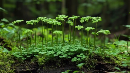 Enchanted Forest: A Symphony of Green Sprouts