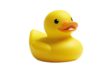 Playful yellow rubber duck floating in water domestic setting toy photography bright and cheerful environment close-up view fun concept for family activities