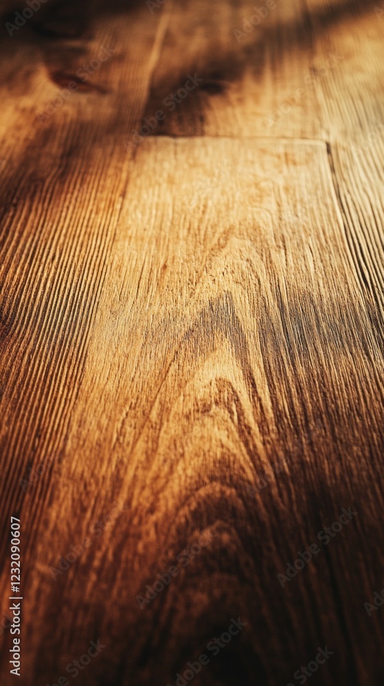 Poster a beautifully crafted wooden surface reveals intricate patterns and textures as warm sunlight stream