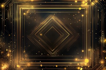 Geometric Gold Light Patterns
