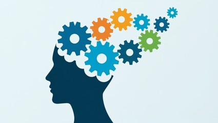 Abstract mind mechanism illustration