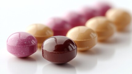 Obraz premium Colorful Medications: A Close-Up View of Assorted Pills
