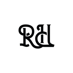 RH monogram logo design letter text name symbol monochrome logotype alphabet character simple logo