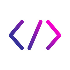 Obraz premium coding gradient icon