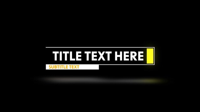 Glowing Neon Clean Lower Third