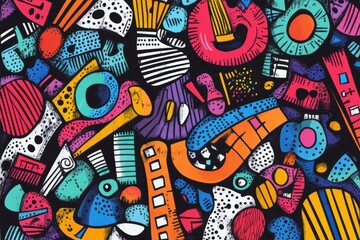 Abstract Urban Graffiti Art