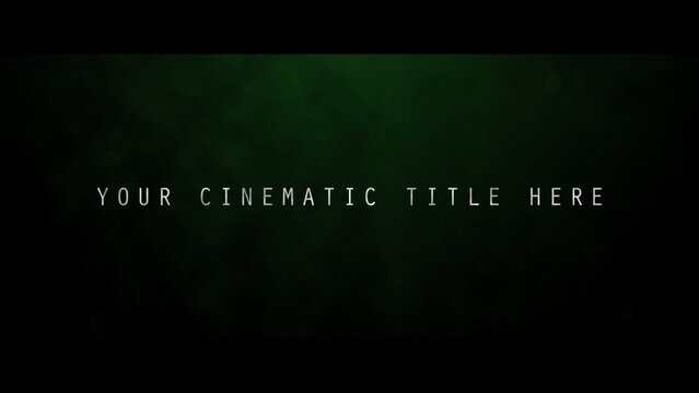 Mysterious Cinematic Bars Text & Title Intro