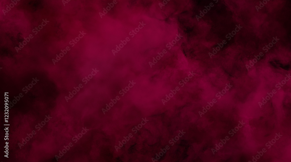 Poster dark maroon abstract background with deep organic textures blending smoke and paint effects. moody a