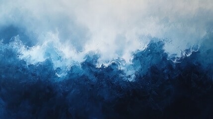 Abstract blue ocean waves, calming background, nature wallpaper