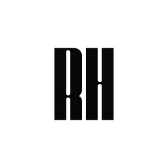 RH monogram logo design letter text name symbol monochrome logotype alphabet character simple logo