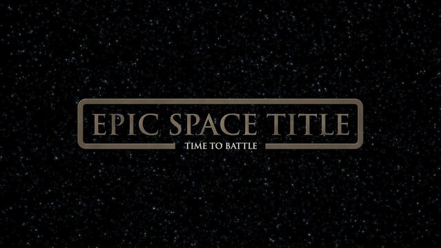 Epic Cinematic Space Title