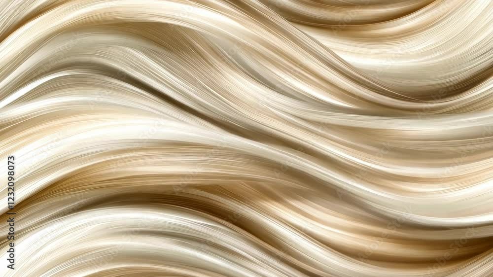 Poster fluid waves of cream and gold intertwine, creating a stunning and harmonious display of movement and