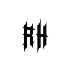 RH monogram logo design letter text name symbol monochrome logotype alphabet character simple logo