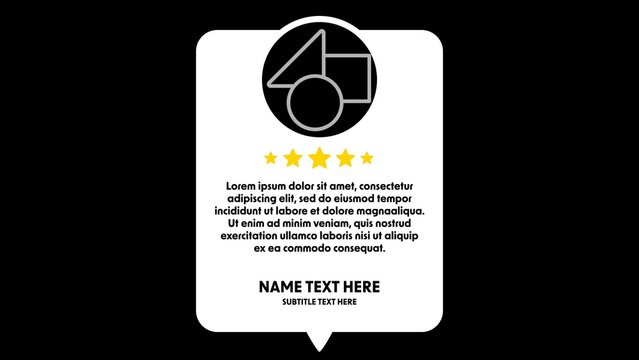 Customer Testimonial Review Rating with Image & Stars