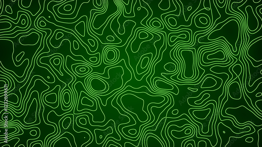 Poster stylized topographic map outline height in lines and contours. the concept of a conditional geograph