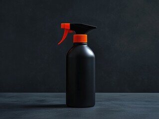 Black Plastic Spray Bottle Orange Top