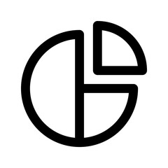 Obraz premium pie chart line icon