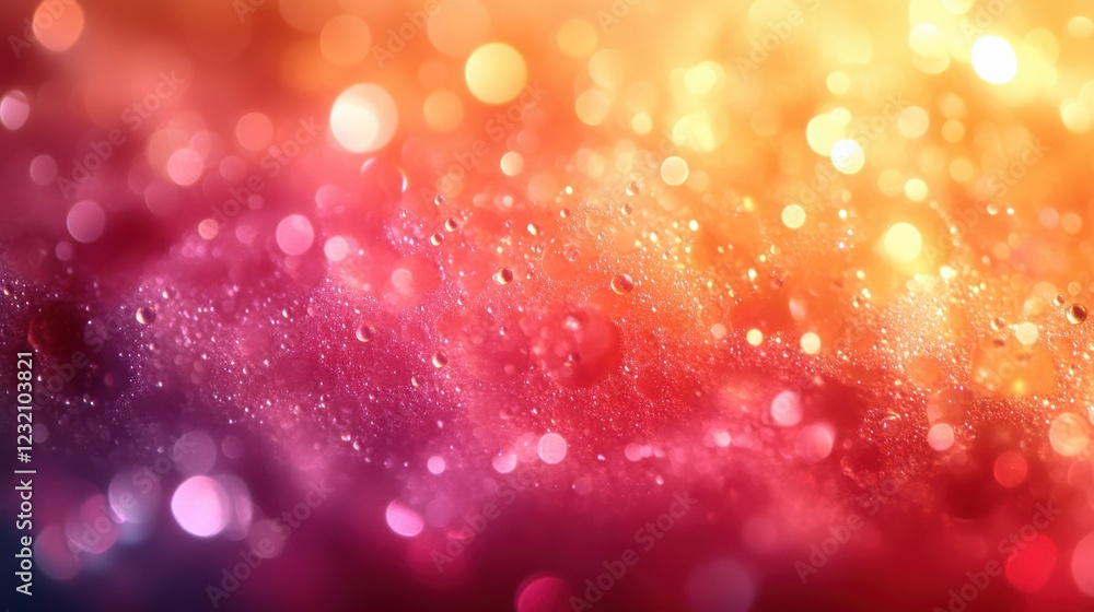 Aufkleber vibrant abstract background with colorful bokeh effects, blending hues of red, orange, and purple fo