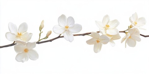 Fototapeta premium White Flower Arrangement on White Background