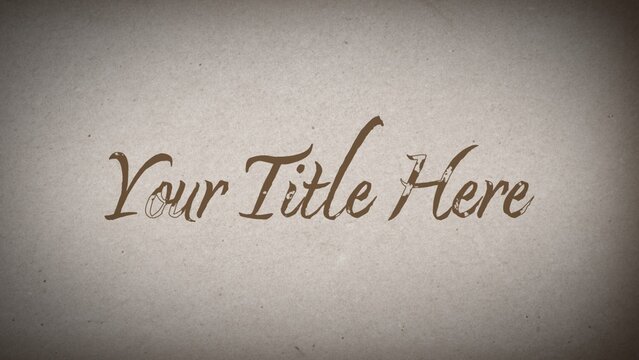 Handwritten Text on Paper Title Intro