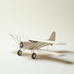 Toy airplane isolated on a white background, perfect for design compositions, product presentations, or creative montages.

