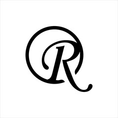 A simple R logo vector illustration
