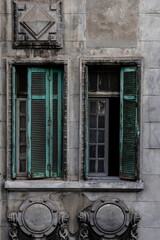 Old building around the Joao Goulart viaduct in the center of the city of Sao Paulo, Brazil