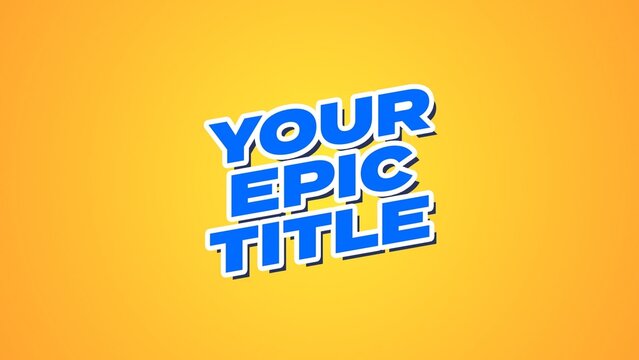 Epic Playful Cartoon Title & Text Intro