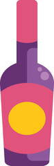 Colorful wine bottle standing up with a blank label, perfect for showcasing your brand
