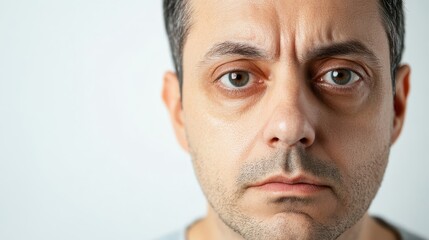 Obraz premium Serious Portrait of a Man with Intense Expression