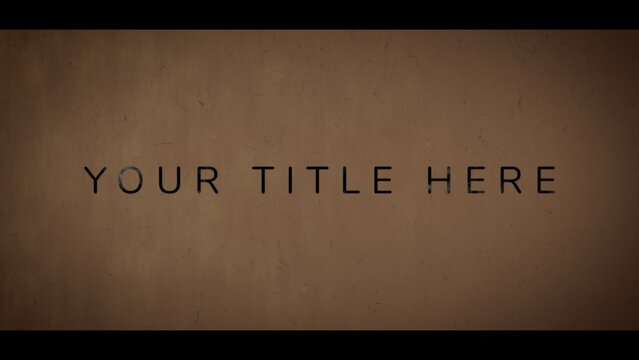 Old School Paper Cinematic Movie Trailer Title