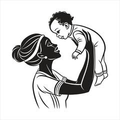 International Mother Day vector art illustration