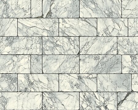 White marble brick wall texture.